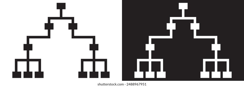 Pedigree icon family tree, family life history diagram, pedigree chart. isolated on white and black background. vector . EPS 10