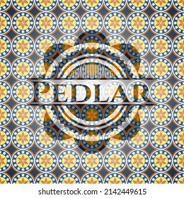 Fondo del emblema arabesco del pedal. decoración árabe. 