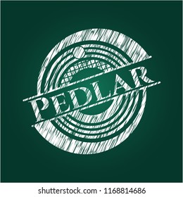 Pedlar with chalkboard texture