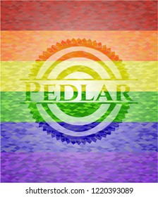 Pedlar lgbt colors emblem 