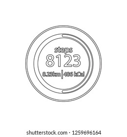 pedometer icon. Element of measuring elements for mobile concept and web apps icon. Thin line icon for website design and development, app development
