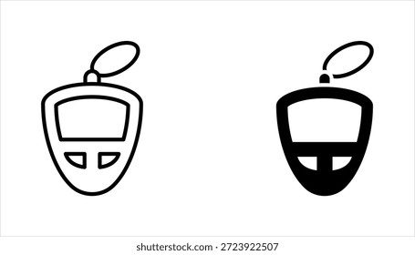 Pedometer-Symbolsatz. Körperliche Aktivität, Wanderanzeige. Fitness-Tracker. Digitaler Sport. Vektorgrafik auf weißem Hintergrund