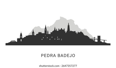 Pedra Badejo com horizonte de Silhueta de Cabo Verde.