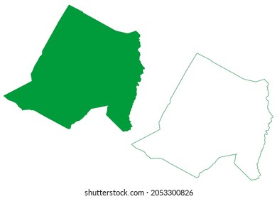 Pedrao municipality (Bahia state, Municipalities of Brazil, Federative Republic of Brazil) map vector illustration, scribble sketch Pedrao map