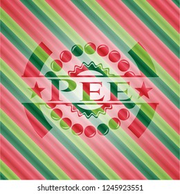 Pee christmas badge background.