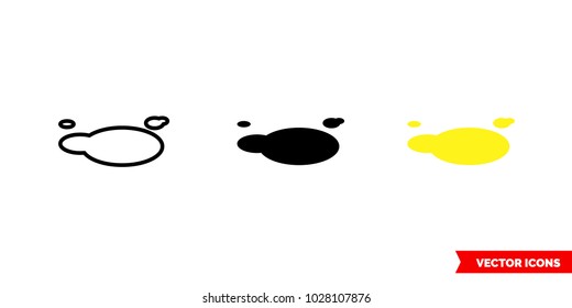 Icono de página de 3 tipos: color, blanco y negro, contorno. Símbolo vectorial aislado.