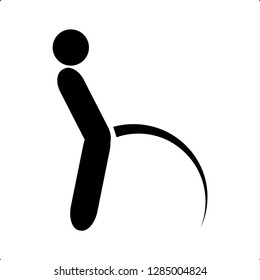Pee Man symbol on white background
