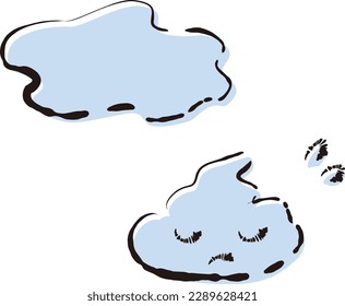 Pee and poop image set