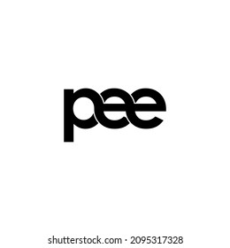 pee typography letter monogram logo design