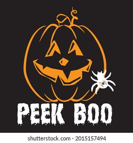 Peek boo, t-shirt design vector file.