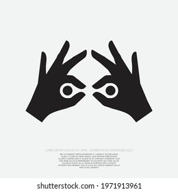 Peek a boo vector symbol and icon for your illustration