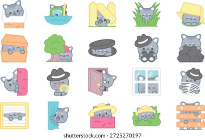 Ilustraciones De Acción Curiosas Y Asombrosas. Pictograma moderno perfecto en trazo editable.