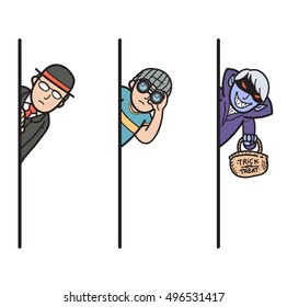 Peeking people