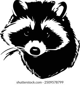 Peeking Raccoon - Charme Raccoon Silhueta Arte Impressão	
