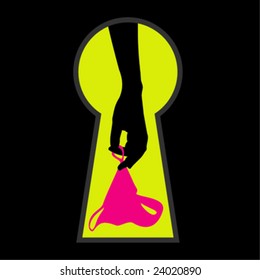 Peeking through a key hole and you can have the view.