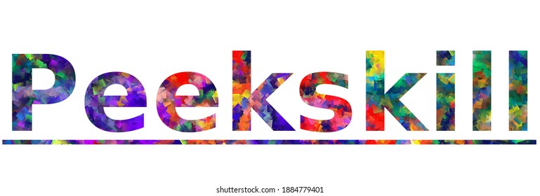 Peekskill. Colorful typography text banner. Vector the word peekskill design. Can be used to logo, card, poster, heading and beautiful title