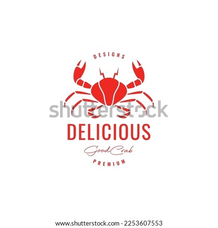 peekytoe crab delicious seafood creature logo design vector icon illustration template