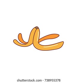 Peel of banana icon. Cartoon illustration of Peel of banana vector icon for web isolated on white background
