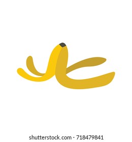 Ícone de casca de banana. Ilustração plana de Peel de banana ícone vetor para web isolado em fundo branco