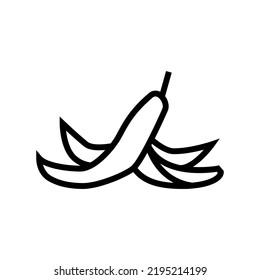 peel banana line icon vector. peel banana sign. isolated contour symbol black illustration