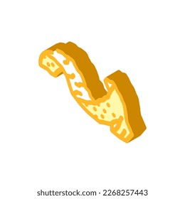 peel clementine isometric icon vector. peel clementine sign. isolated symbol illustration