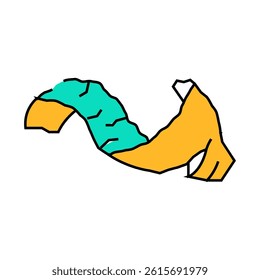 peel clementine line icon vector. peel clementine sign. isolated symbol illustration
