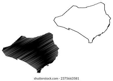 Gemeinde Peel en Maas (Königreich der Niederlande, Holland, Provinz Limburg) Karte, Vektorgrafik, Skizze Pieël en Maas Karte