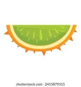 Peel fruit icon cartoon vector. Orange kiwano. Organic juice eco