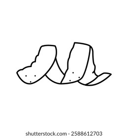 peel lemon line icon vector. peel lemon sign. isolated contour symbol black illustration