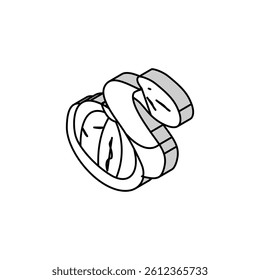 peel mandarin orange isometric icon vector. peel mandarin orange sign. isolated symbol illustration