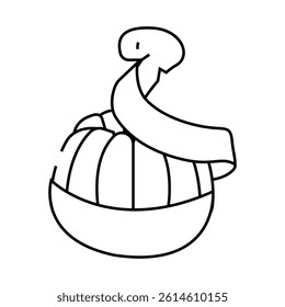 peel mandarin orange line icon vector. peel mandarin orange sign. isolated contour symbol black illustration