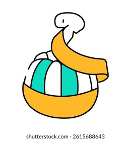 peel mandarin orange line icon vector. peel mandarin orange sign. isolated symbol illustration