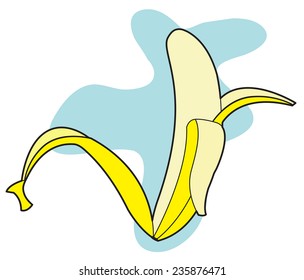 Peel Off Banana Vector Design