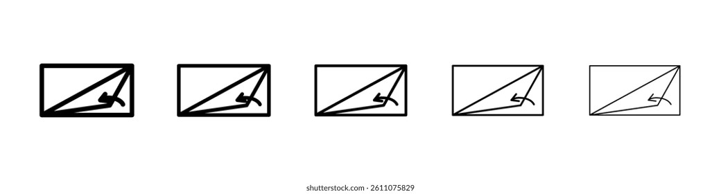 Peel off icon Symbol mark in Outline style