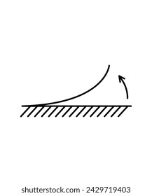 icono de despegar, icono de vector de mejor línea.