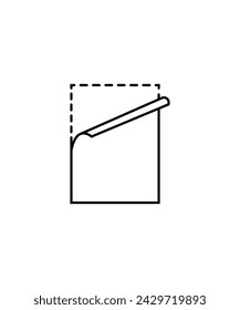 peel off icon, vector best line icon.