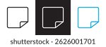 Peel off icon.  Vector for websites, mobile interfaces, presentations, banner, visual branding etc. Vector illustration. isolated on white and black background. EPS 10