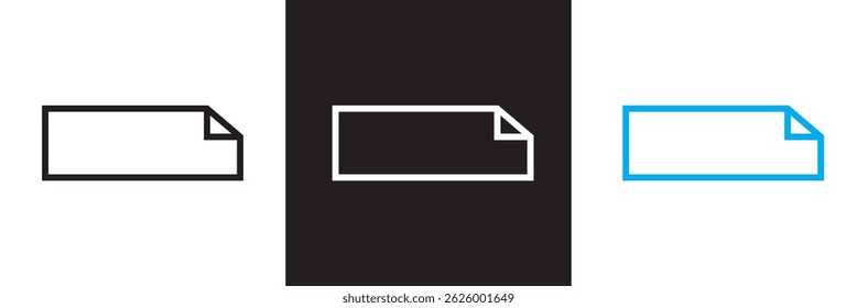 Peel off icon.  Vector for websites, mobile interfaces, presentations, banner, visual branding etc. Vector illustration. isolated on white and black background. EPS 10