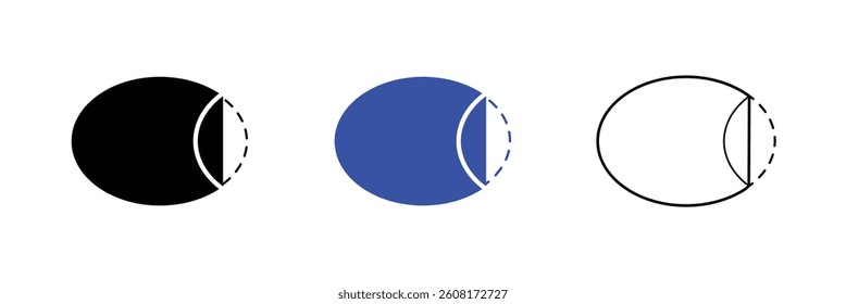 peel off sticker icon Outline vector for web ui on white background. Vector Illustration.