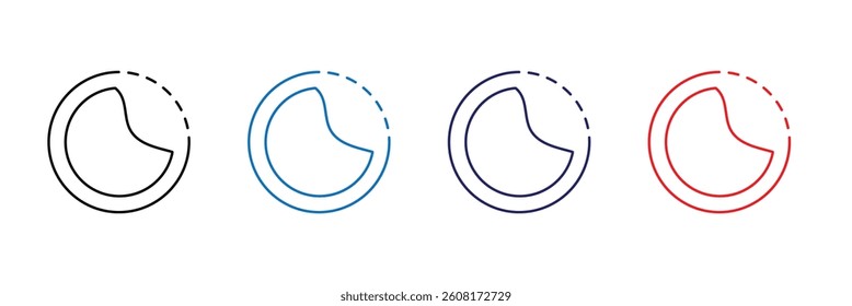 peel off sticker icon Outline vector for web ui on white background. Vector Illustration.