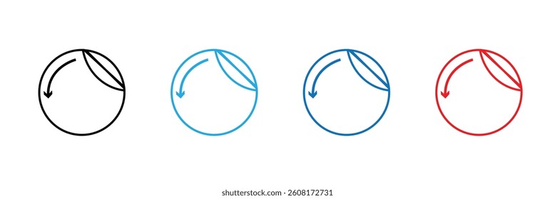 peel off sticker icon Outline vector for web ui on white background. Vector Illustration.