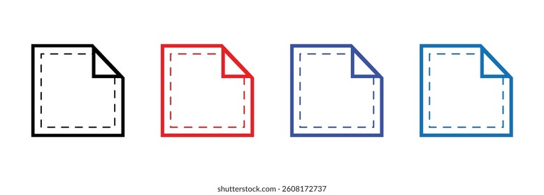 peel off sticker icon Outline vector for web ui on white background. Vector Illustration.