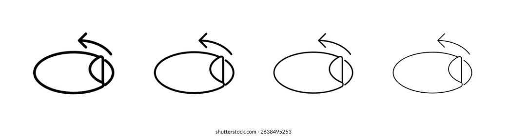 peel off sticker icon Outline sign symbol set