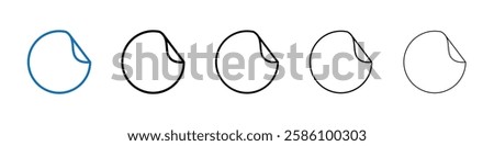 peel off sticker icon Outline vector logo for web ui