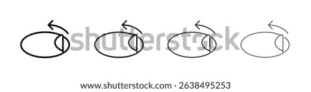 peel off sticker icon Outline sign symbol set