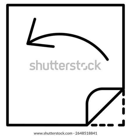 peel off sticker icon Outline isolated logo mark
