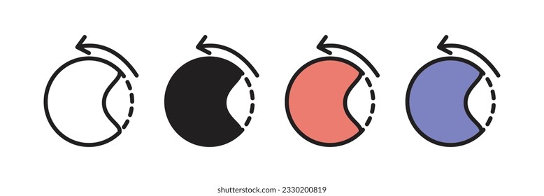 peel off sticker icon set. sticky paper peel from here vector symbol.