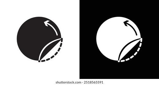 Peel off icono de pegatina Vector plana delgada línea ilustración