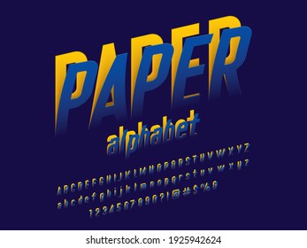 Peel off style alphabet design with uppercase, lowercase, numbers and symbols