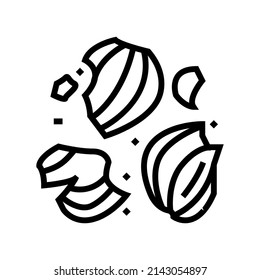 peel of onion line icon vector. peel of onion sign. isolated contour symbol black illustration